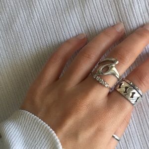 ✨Melted Silver Ring